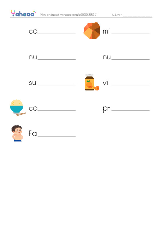 RAZ Vocabulary R: An Apple a Day PDF worksheet writing row