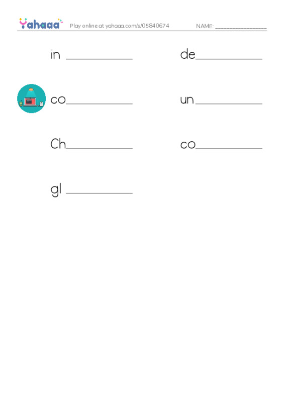 RAZ Vocabulary R: Arrows PDF worksheet writing row