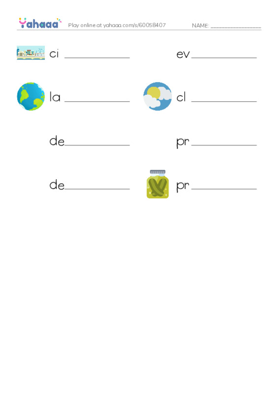 RAZ Vocabulary R: Expedition 25 The Subtropics PDF worksheet writing row