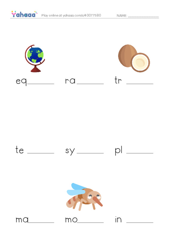 RAZ Vocabulary R: Expedition Zero PDF worksheet to fill in words gaps