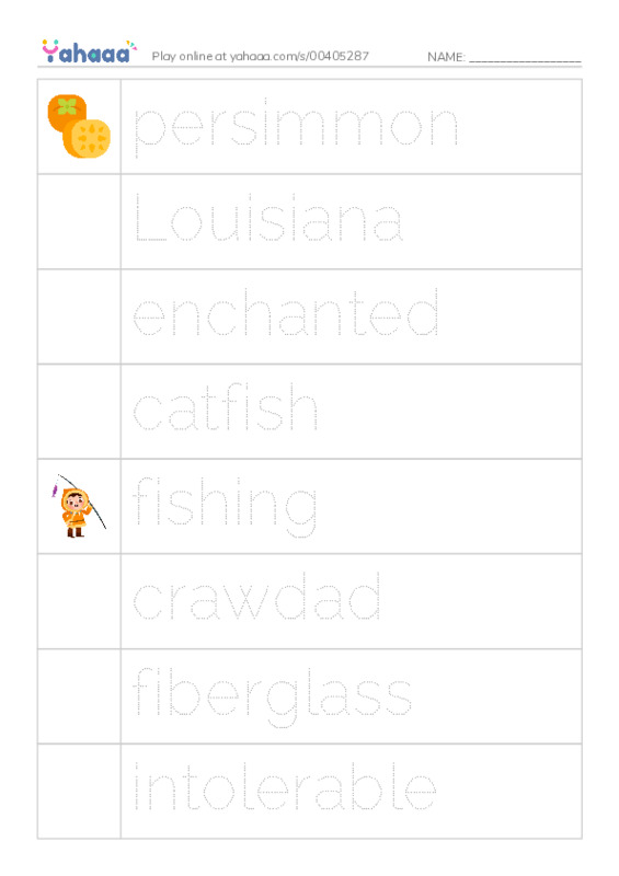RAZ Vocabulary R: Fishing in Simplicity PDF one column image words