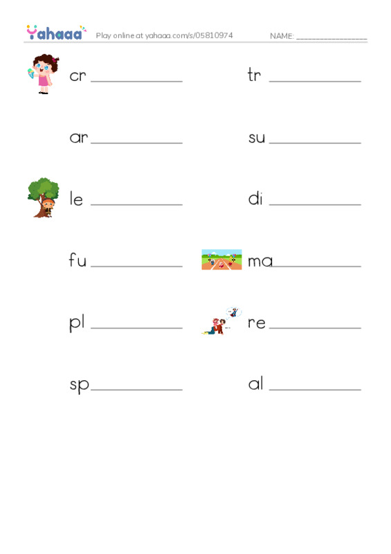 RAZ Vocabulary R: Only One Aunt Maggie PDF worksheet writing row