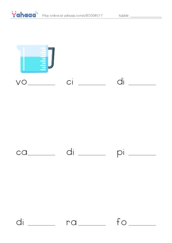 RAZ Vocabulary R: Pi Day PDF worksheet to fill in words gaps