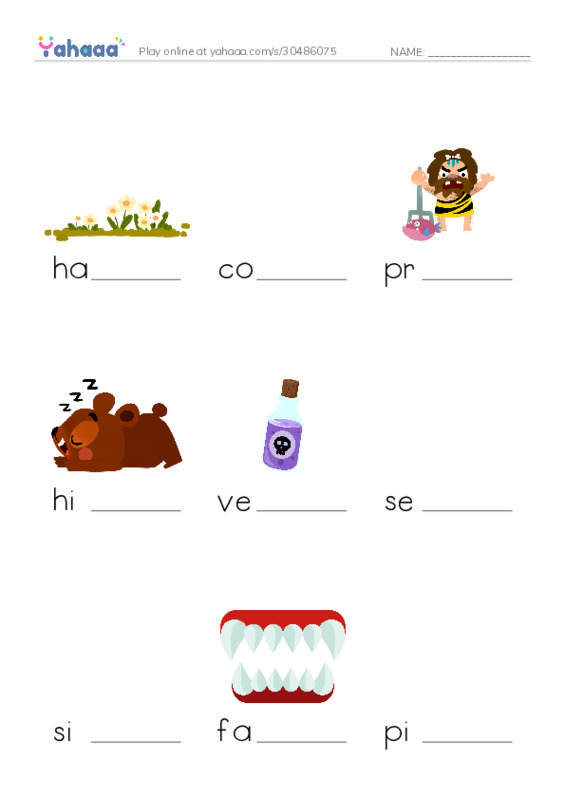 RAZ Vocabulary R: Rattlers PDF worksheet to fill in words gaps