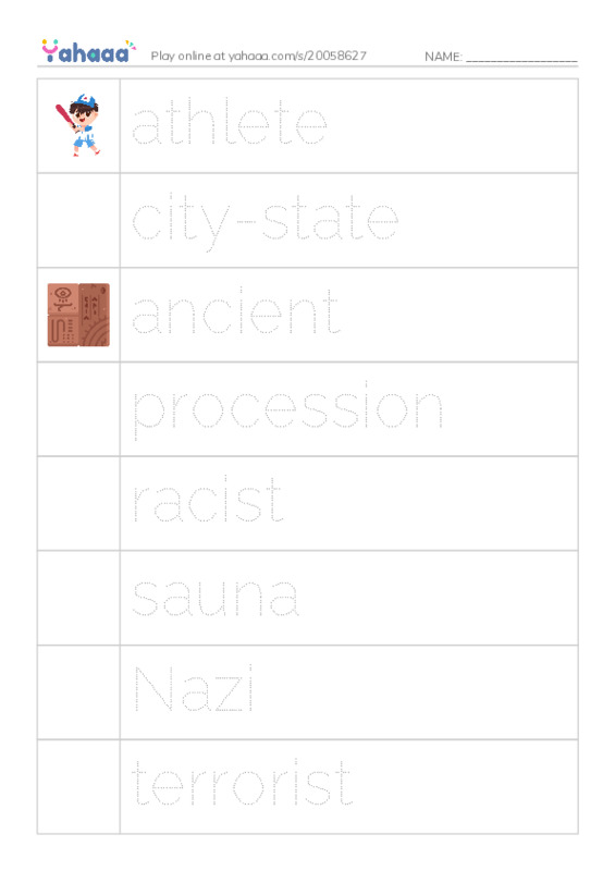 RAZ Vocabulary R: The Olympics Past and Present PDF one column image words