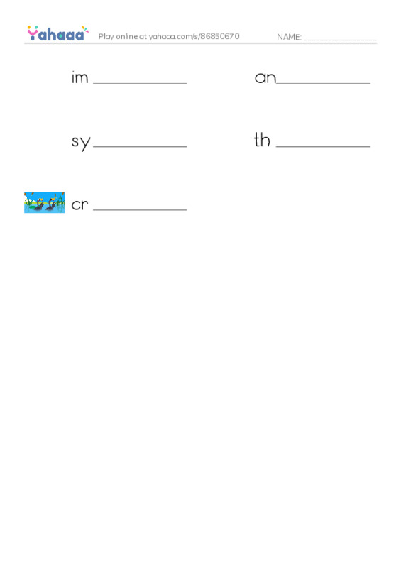 RAZ Vocabulary R: The Thesaurus PDF worksheet writing row