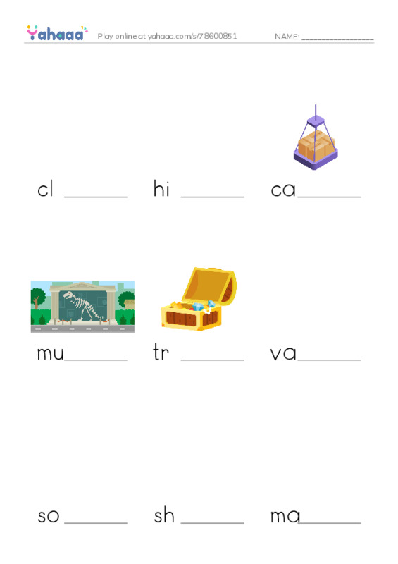 RAZ Vocabulary R: Treasure Found PDF worksheet to fill in words gaps