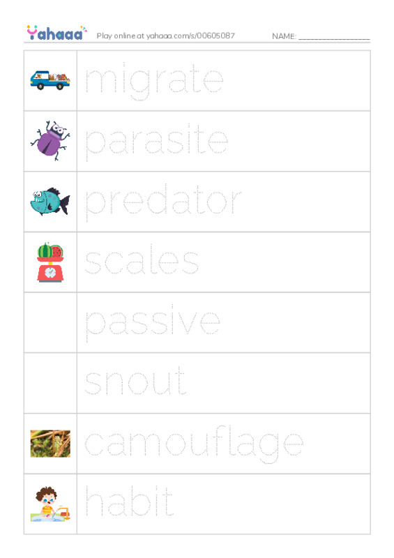 RAZ Vocabulary R: Whale Sharks Giant Fish PDF one column image words