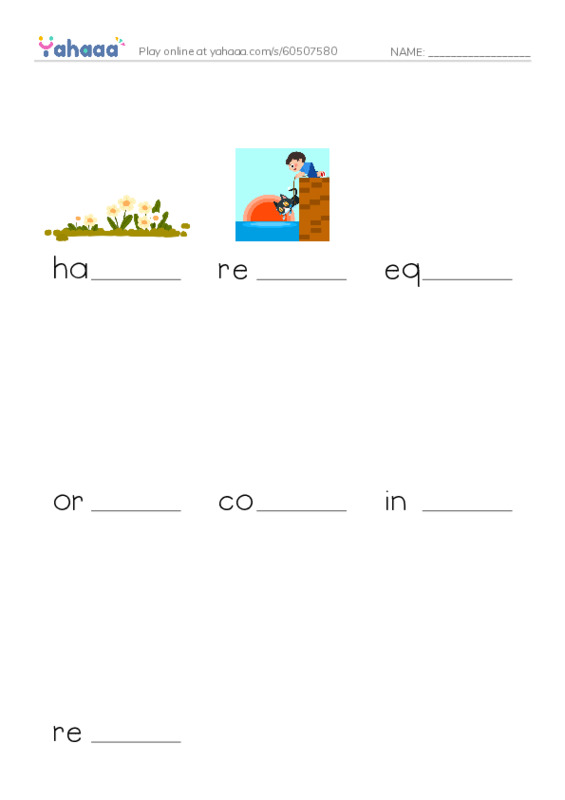 RAZ Vocabulary R: Wildlife Rescue PDF worksheet to fill in words gaps