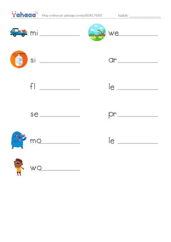 RAZ Vocabulary R: Wonders of Nature2 PDF worksheet writing row