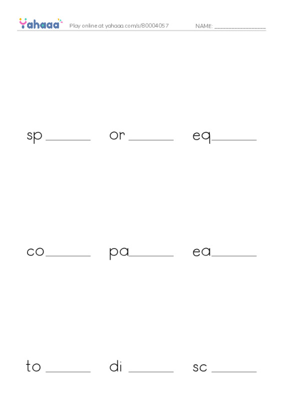RAZ Vocabulary S: A Big League for Little Players PDF worksheet to fill in words gaps