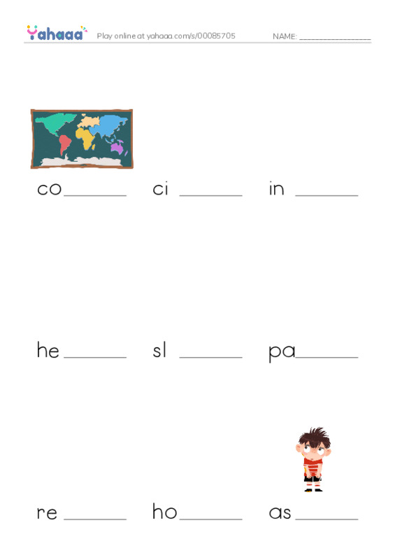RAZ Vocabulary S: Barack Obama PDF worksheet to fill in words gaps