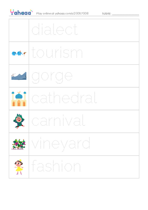 RAZ Vocabulary S: France PDF one column image words