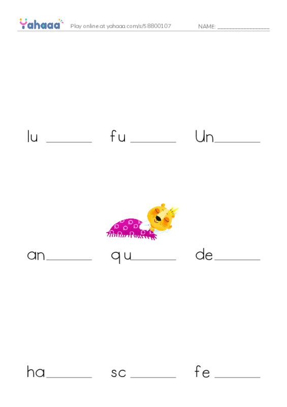 RAZ Vocabulary S: Ghosts in the House PDF worksheet to fill in words gaps