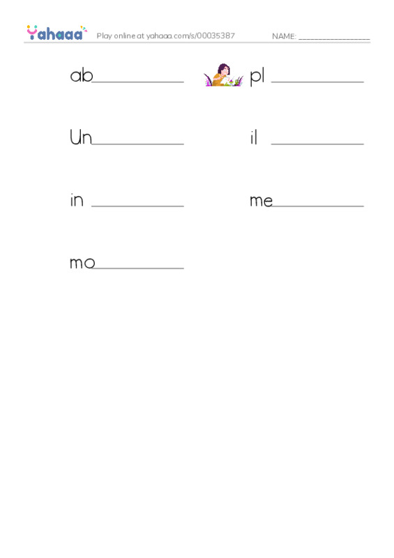 RAZ Vocabulary S: Harriet Tubman and Underground Railroad PDF worksheet writing row
