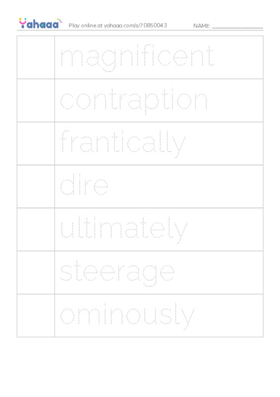 RAZ Vocabulary S: he Titanic Lost and Found PDF one column image words