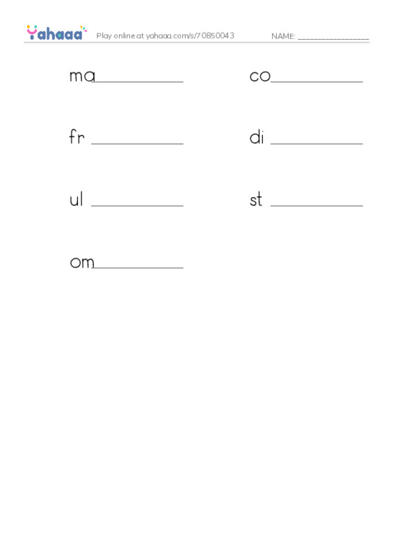 RAZ Vocabulary S: he Titanic Lost and Found PDF worksheet writing row