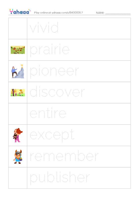 RAZ Vocabulary S: Laura Ingalls Wilder A Pioneers Life PDF one column image words