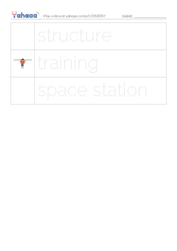 RAZ Vocabulary S: Life in Space2 PDF one column image words