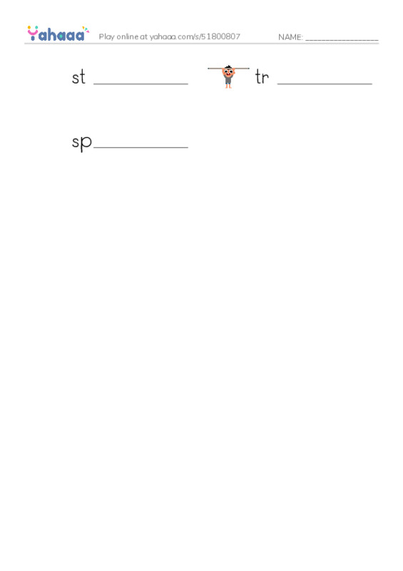 RAZ Vocabulary S: Life in Space2 PDF worksheet writing row
