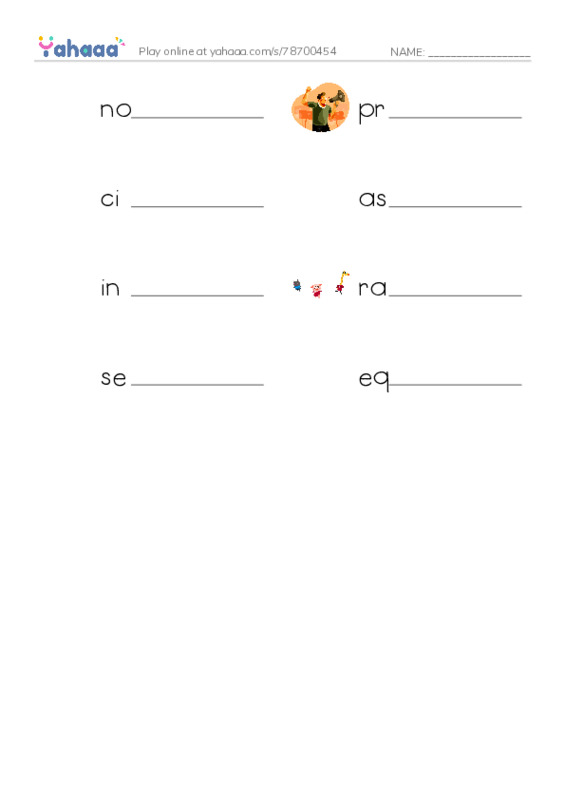 RAZ Vocabulary S: Martin Luther King Jr PDF worksheet writing row
