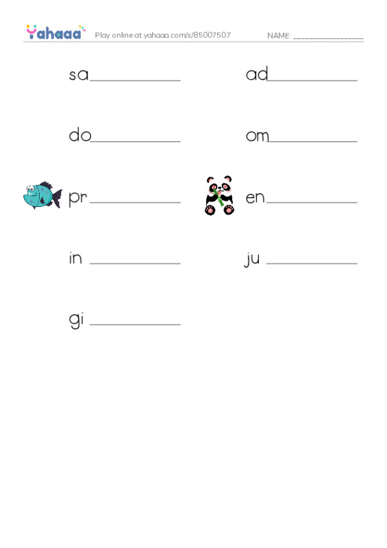 RAZ Vocabulary S: Ostriches Giant Birds PDF worksheet writing row