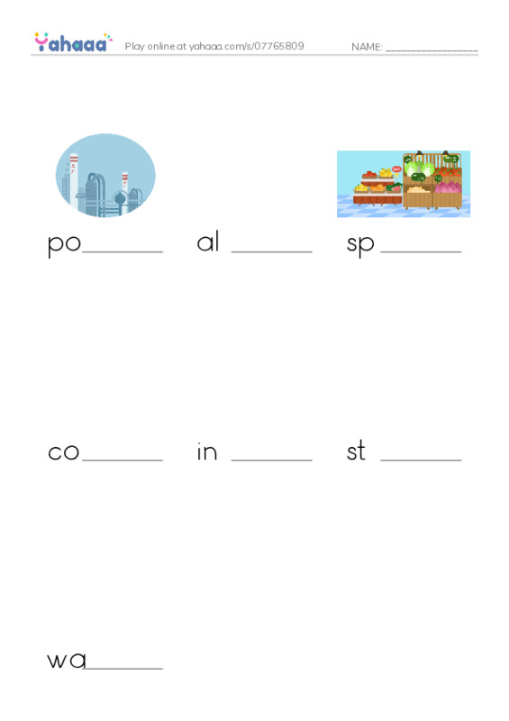 RAZ Vocabulary S: Penguins PDF worksheet to fill in words gaps