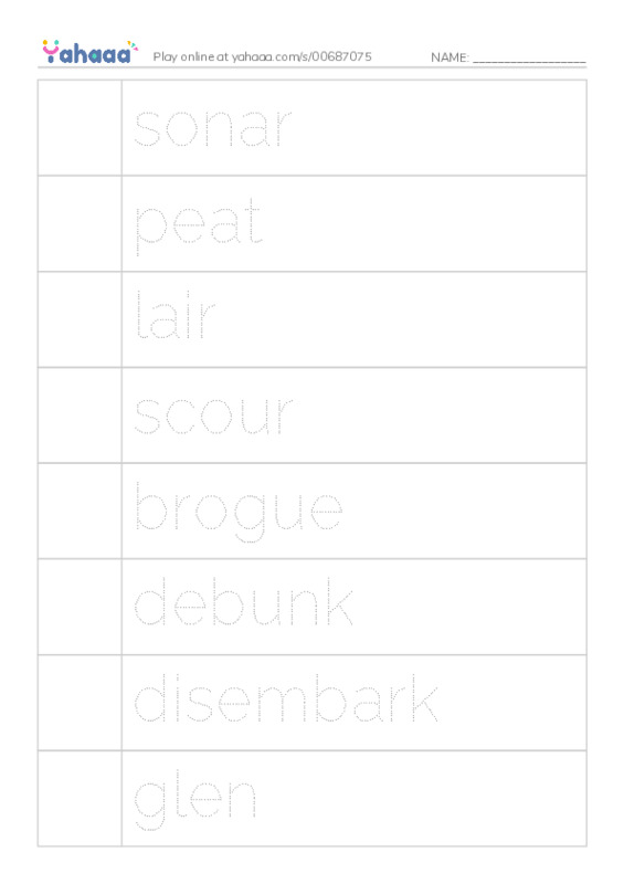 RAZ Vocabulary S: Searching for the Loch Ness Monster PDF one column image words