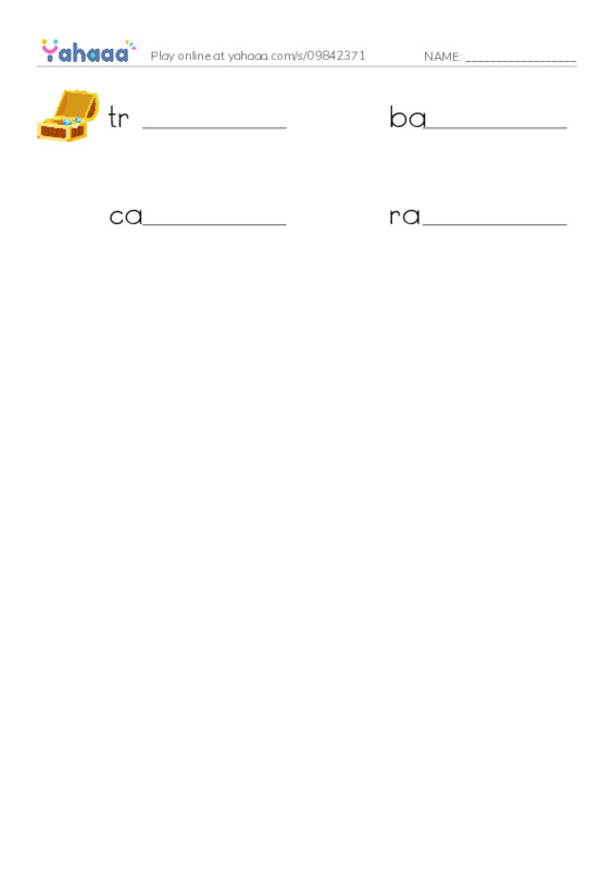 RAZ Vocabulary S: What the Boys Found2 PDF worksheet writing row