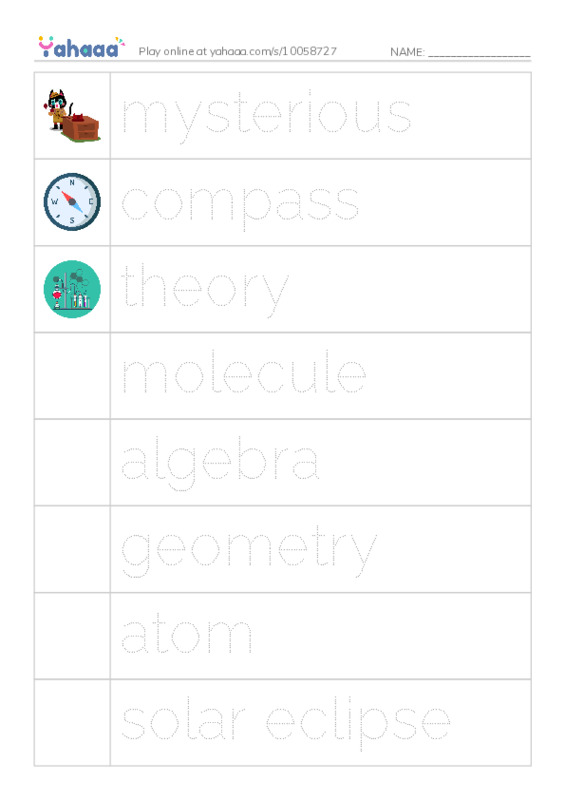 RAZ Vocabulary T: Albert Einstein PDF one column image words