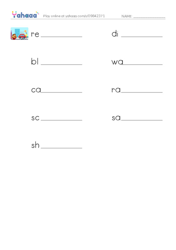 RAZ Vocabulary T: Alices Birthday Cake PDF worksheet writing row