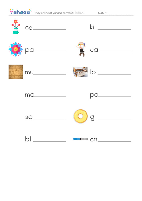 RAZ Vocabulary T: Art Around Us PDF worksheet writing row