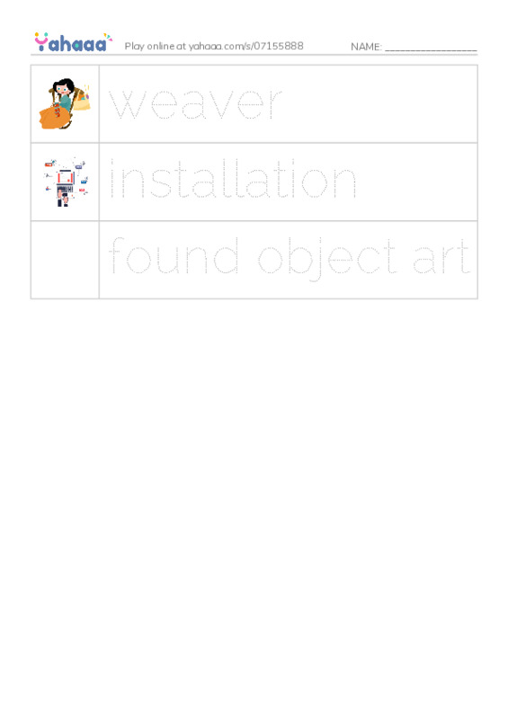 RAZ Vocabulary T: Art Around Us2 PDF one column image words