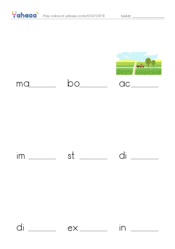 RAZ Vocabulary T: Carlos Puzzle PDF worksheet to fill in words gaps