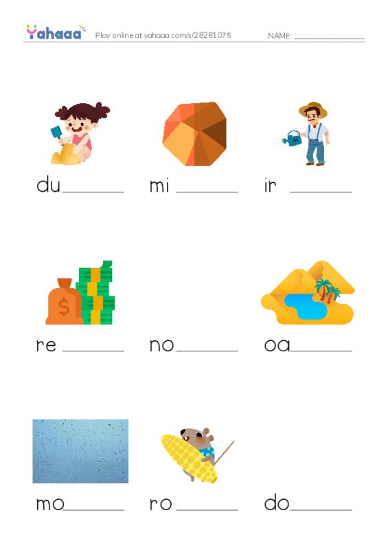 RAZ Vocabulary T: Deserts Dry PDF worksheet to fill in words gaps