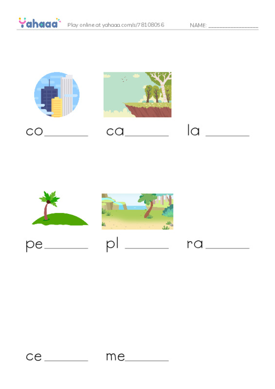 RAZ Vocabulary T: Mexico PDF worksheet to fill in words gaps