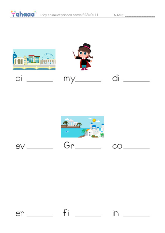RAZ Vocabulary T: Mysteries of the Lost Civilization PDF worksheet to fill in words gaps
