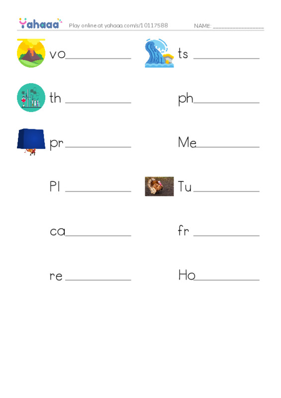 RAZ Vocabulary T: Mysteries of the Lost Civilization2 PDF worksheet writing row