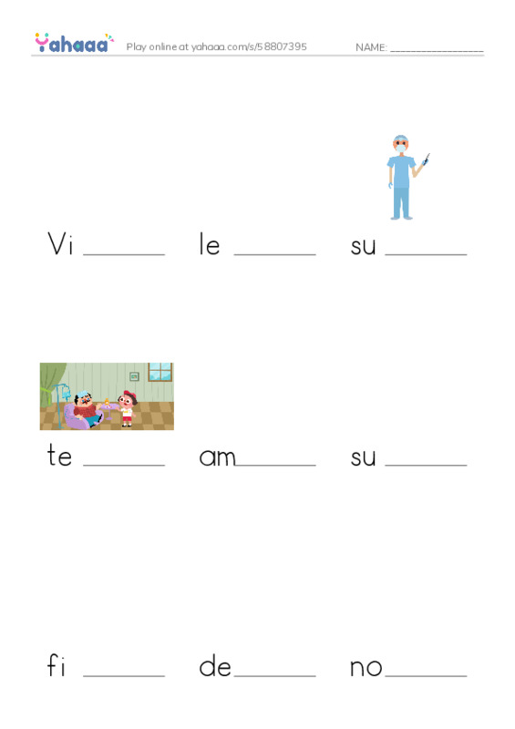 RAZ Vocabulary T: Sallys Secret Ambition PDF worksheet to fill in words gaps