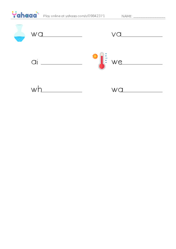 RAZ Vocabulary T: Severe Weather2 PDF worksheet writing row