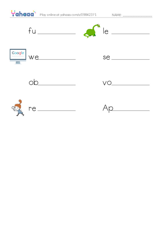 RAZ Vocabulary T: The Black Stones PDF worksheet writing row