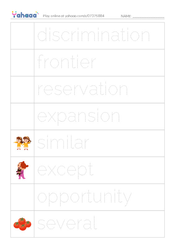RAZ Vocabulary T: The Buffalo Soldiers PDF one column image words