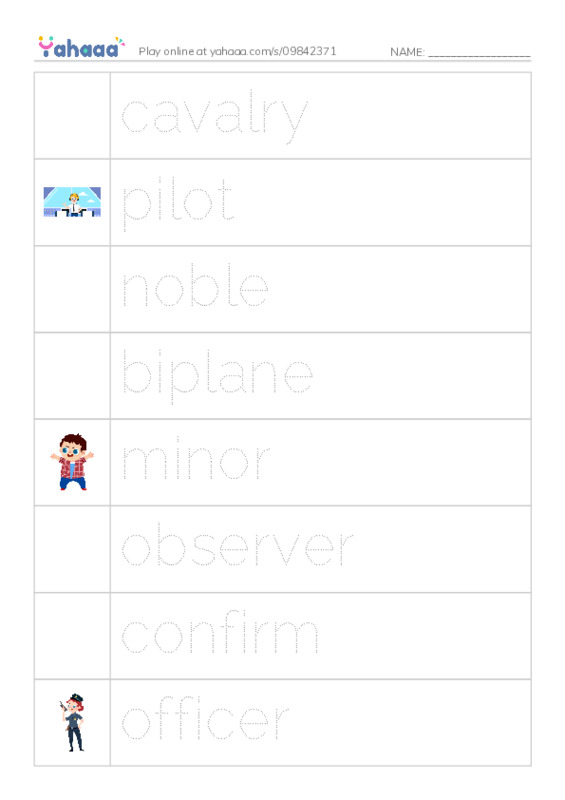 RAZ Vocabulary T: The Red Baron PDF one column image words