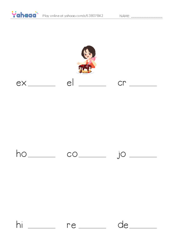 RAZ Vocabulary T: The Return to the Hollow Part I PDF worksheet to fill in words gaps