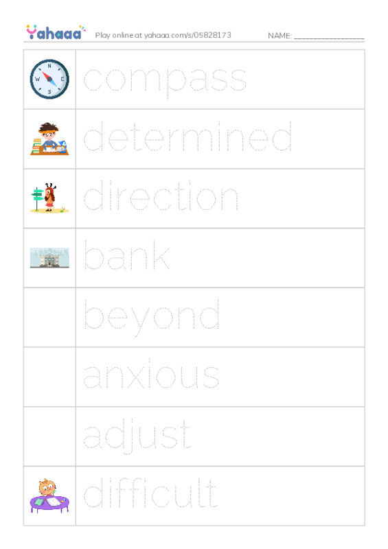 RAZ Vocabulary T: The Return to the Hollow Part II PDF one column image words