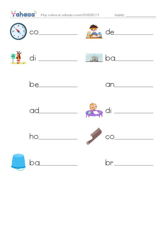 RAZ Vocabulary T: The Return to the Hollow Part II PDF worksheet writing row