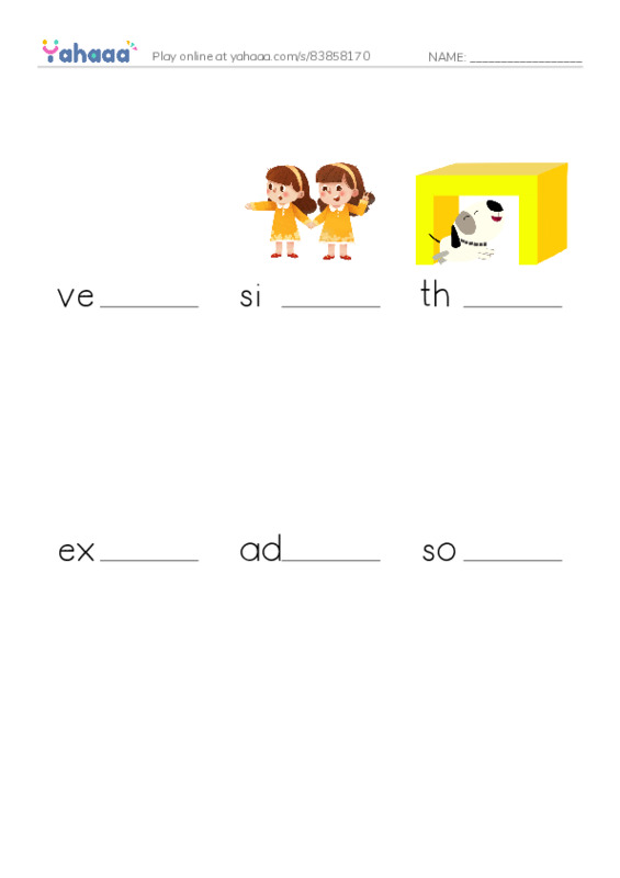 RAZ Vocabulary T: The Return to the Hollow Part III2 PDF worksheet to fill in words gaps