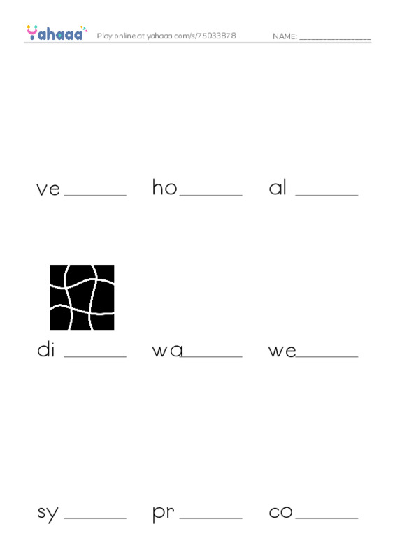 RAZ Vocabulary T: Weave It PDF worksheet to fill in words gaps