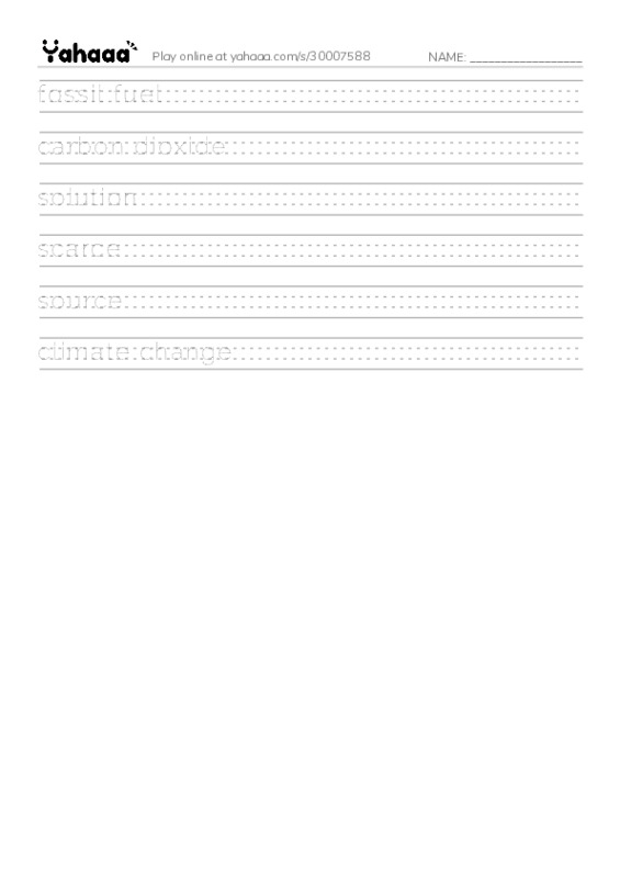 RAZ Vocabulary T: What is Water Worth2 PDF write between the lines worksheet
