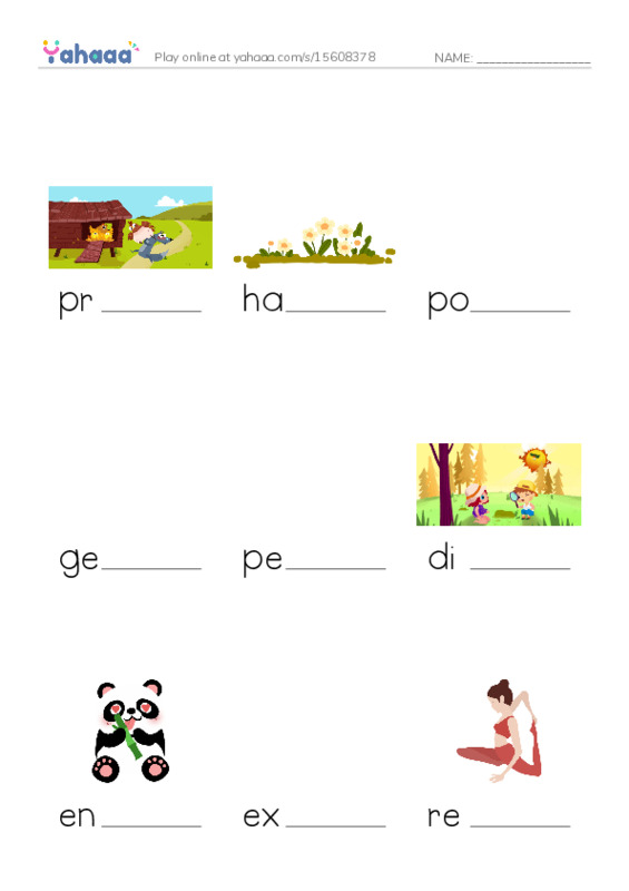 RAZ Vocabulary U: Animal Discoveries PDF worksheet to fill in words gaps
